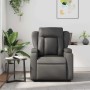 Sillón de masaje reclinable cuero sintético gris