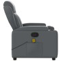 Sillón de masaje reclinable cuero sintético gris