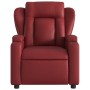 Sillón de masaje reclinable cuero sintético rojo tinto