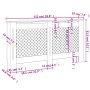 Cubierta para radiador MDF 152x19x81,5 cm