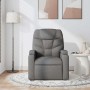 Sillón de masaje reclinable de tela gris oscuro
