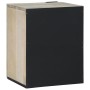 Mueble de lavabo con estante Marrón y Negro 38 x 33.5 x 48 cm