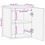 Mueble de lavabo con estante Marrón y Negro 38 x 33.5 x 48 cm