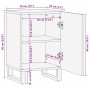 Gabinete de Baño con estante Marrón y Negro 38 x 33.5 x 58 cm
