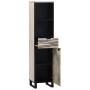 Gabinete de Baño con estante Marrón y Negro 38 x 33 x 160 cm