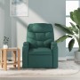 Sillón de masaje reclinable de tela verde oscuro