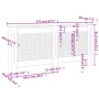 Cubierta para radiador MDF negro 172x19x81,5 cm