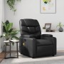 Sillón de masaje reclinable cuero sintético negro