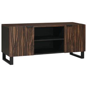 Gabinete de TV Marrón 105 x 33 x 46 cm madera maciza de mango Gabinete de TV Marrón 105 x 33 x 46 cm madera maciza de mango