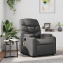 Sillón de masaje reclinable cuero sintético gris