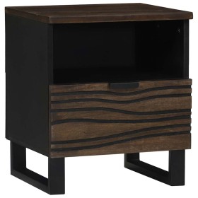 Armario de Noche Nogal 40 x 33 x 46 cm madera maciza de mango Armario de Noche Nogal 40 x 33 x 46 cm madera maciza de mango