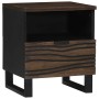 Armario de Noche con cajón 2 pcs Nogal 40 x 33 x 46 cm