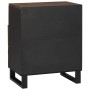 Armario de Noche Nogal 50 x 33 x 60 cm madera maciza de mango
