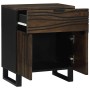 Armario de Noche Nogal 50 x 33 x 60 cm madera maciza de mango
