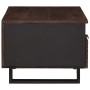 Mesa de Café with Drawer Marrón y Negro 80 x 54 x 40 cm