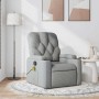 Sillón reclinable de masaje de tela gris claro