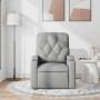 Sillón reclinable de masaje de tela gris claro