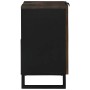 Mueble de lavabo con estante Marrón y Negro 62 x 33 x 58 cm