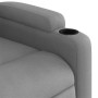 Sillón reclinable de masaje de tela gris claro