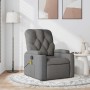 Sillón de masaje reclinable de tela gris oscuro