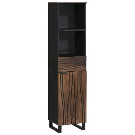 Mueble de lavabo para baño con estante Nogal 38 x 33 x 160 cm en Tocadores de baño | Comprar online en Foro24