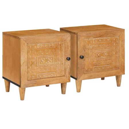 Mesa de Noche 2 pcs Marrón claro 40 x 33 x 46 cm