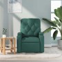 Sillón de masaje reclinable de tela verde oscuro