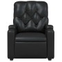 Sillón reclinable de cuero sintético negro