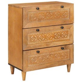 Vitrina Marrón claro 60 x 33 x 75 cm madera maciza de mango