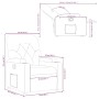 Sillón reclinable de cuero sintético gris