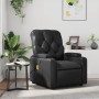 Sillón de masaje reclinable cuero sintético negro