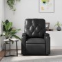 Sillón de masaje reclinable cuero sintético negro