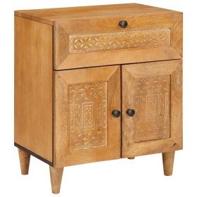 Mesa de Noche con cajón con puerta Marrón claro 50 x 33 x 60 cm Mesa de Noche con cajón con puerta Marrón claro 50 x 33 x 60 cm