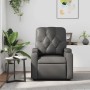 Sillón de masaje reclinable cuero sintético gris