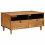 Mesa de Café con cajón con estante Marrón claro 80 x 54 x 40 cm