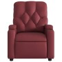 Sillón de masaje reclinable cuero sintético rojo tinto