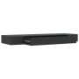 Estante flotante de pared con cajón negro 80x25x8 cm