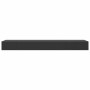 Estante flotante de pared con cajón negro 80x25x8 cm