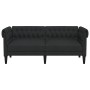 Sofá Chesterfield de 2 plazas tela negro