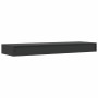Estante flotante de pared con cajón negro 80x25x8 cm