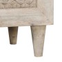Vitrina con cajón Blanco 60 x 33 x 75 cm madera maciza de mango
