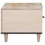 Mesa de Café Beige 80 x 50 x 40 cm madera maciza de mango