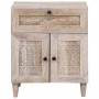 Mesa de Noche Beige 50 x 33 x 60 cm madera maciza de mango