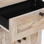 Mesa de Noche Beige 50 x 33 x 60 cm madera maciza de mango