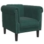 Sillón de terciopelo verde oscuro