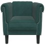 Sillón de terciopelo verde oscuro