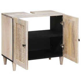 Gabinete de Baño 62 x 33 x 58 cm Madera Sólida de Mango Gabinete de Baño 62 x 33 x 58 cm Madera Sólida de Mango