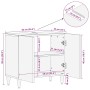 Gabinete de Baño 62 x 33 x 58 cm Madera Sólida de Mango