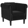 Sillón de terciopelo negro