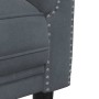 Sofá de 2 plazas terciopelo gris oscuro